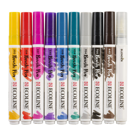 Ecoline Brush Pen Handlettering Assorti 10 kleuren