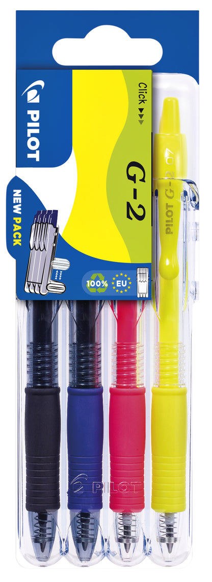Gelschrijver Pilot Set2Go G-2 Neon Assorti