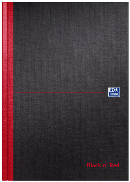 Oxford Black n' Red A4 notitieboek 96 blanco pagina's, stevige kaft