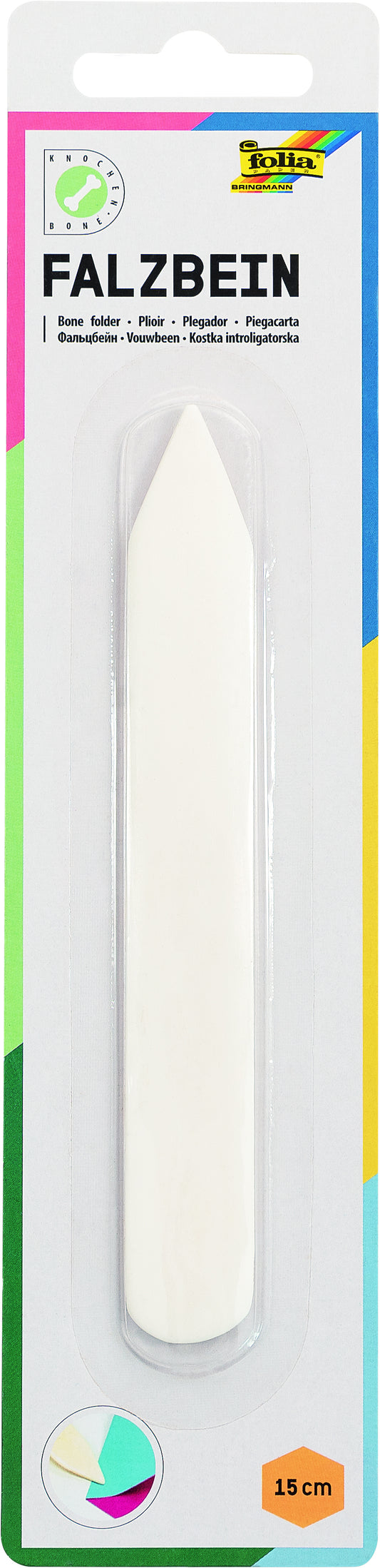 Folia Vouwbeen van runderbot, 15x2cm, wit