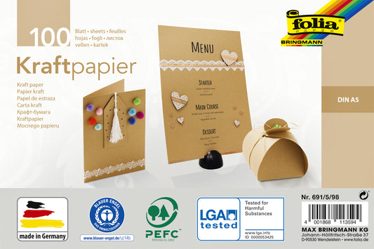 Folia Kraftpapier A5 120 g/m², 100 Vel