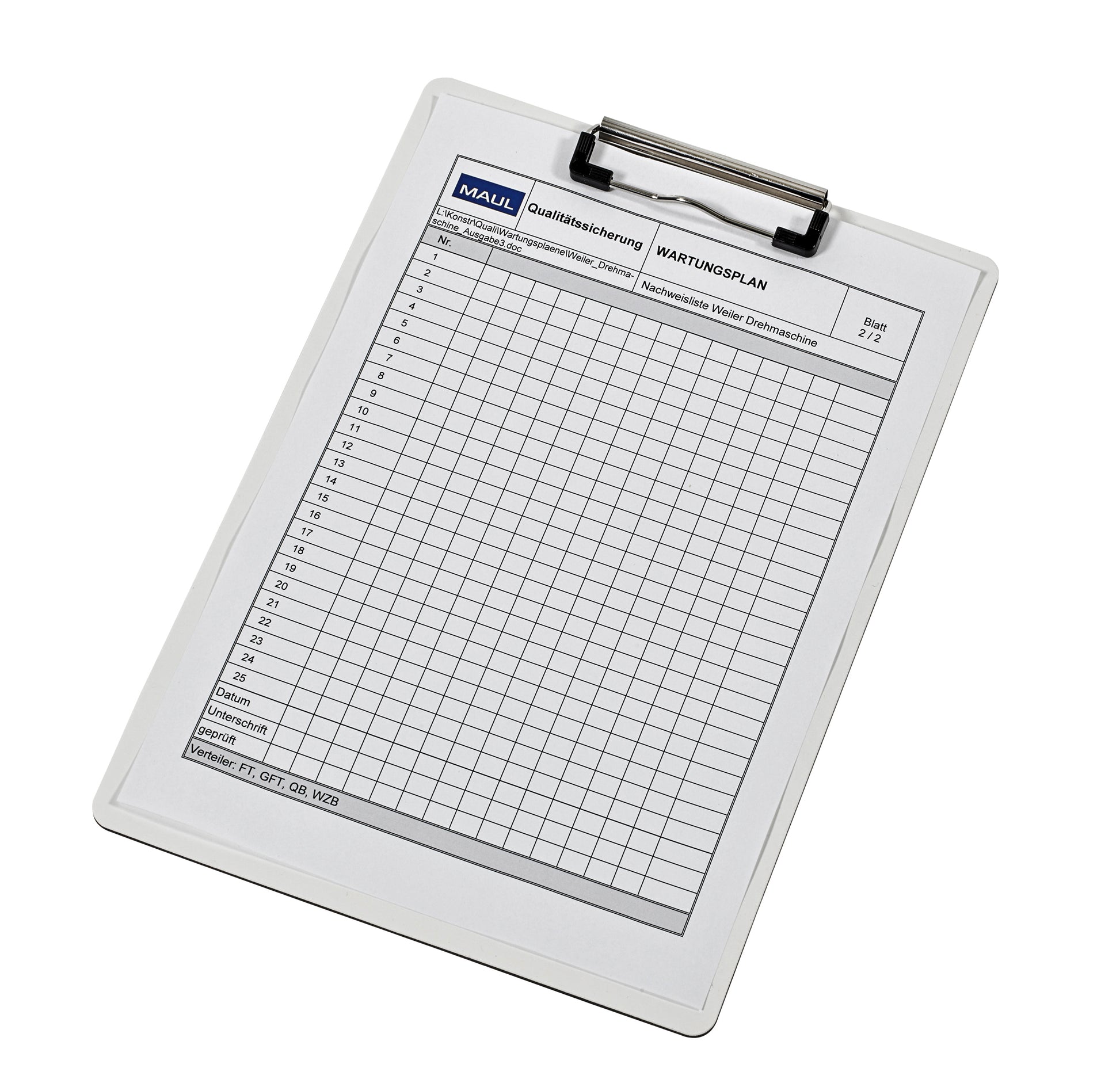 Maul Flexx A4 staand klapbord van polypropyleen, wit - 4