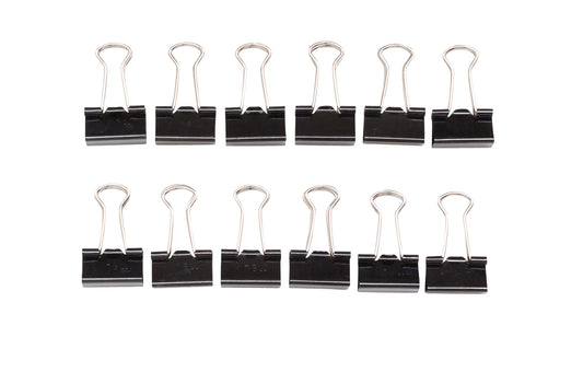 Papierklem MAUL foldback 13mm zwart met grote capaciteit