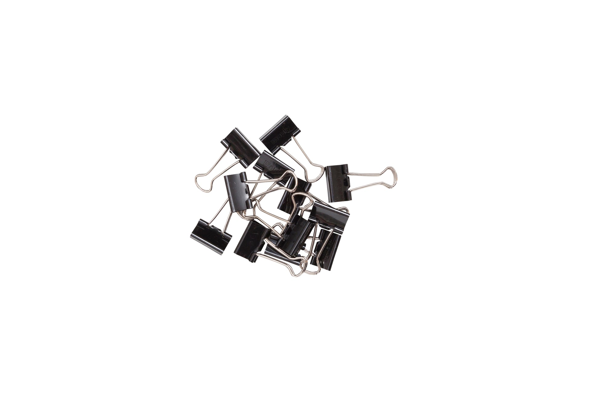Papierklem MAUL foldback 19mm zwart met grote capaciteit