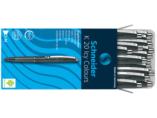 Balpen Schneider Icy Colours M Transparant Zwart