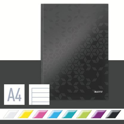 Notitieboek Leitz WOW A4 80 pagina's lijn zwart - 4