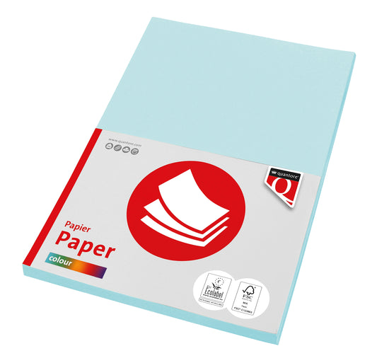 Kopieerpapier Quantore Col-100 A4 80g lichtblauw