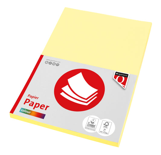 Kopieerpapier Quantore Col-50 A4 160g kanariegeel