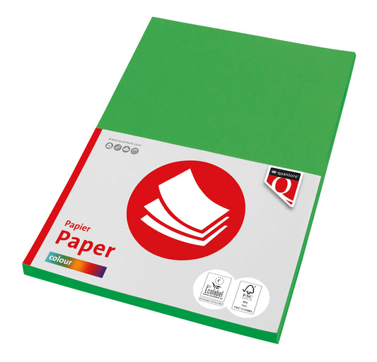 Kopieerpapier Quantore Col-50 A4 160gr Grasgroen, FSC-gecertificeerd
