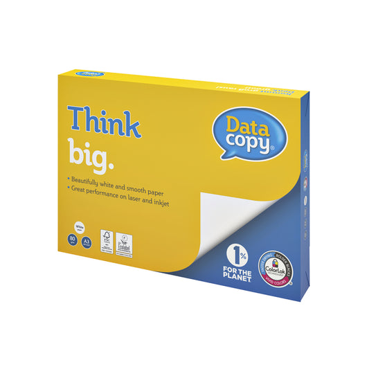 Kopieerpapier Datacopy A3 80g Wit, geschikt voor tekst en beeld