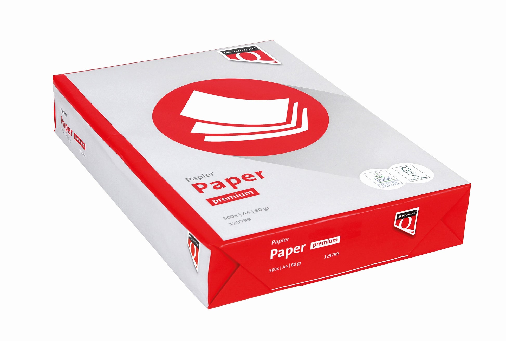 Kopieerpapier Quantore Premium A4 80g, hoogwaardig wit