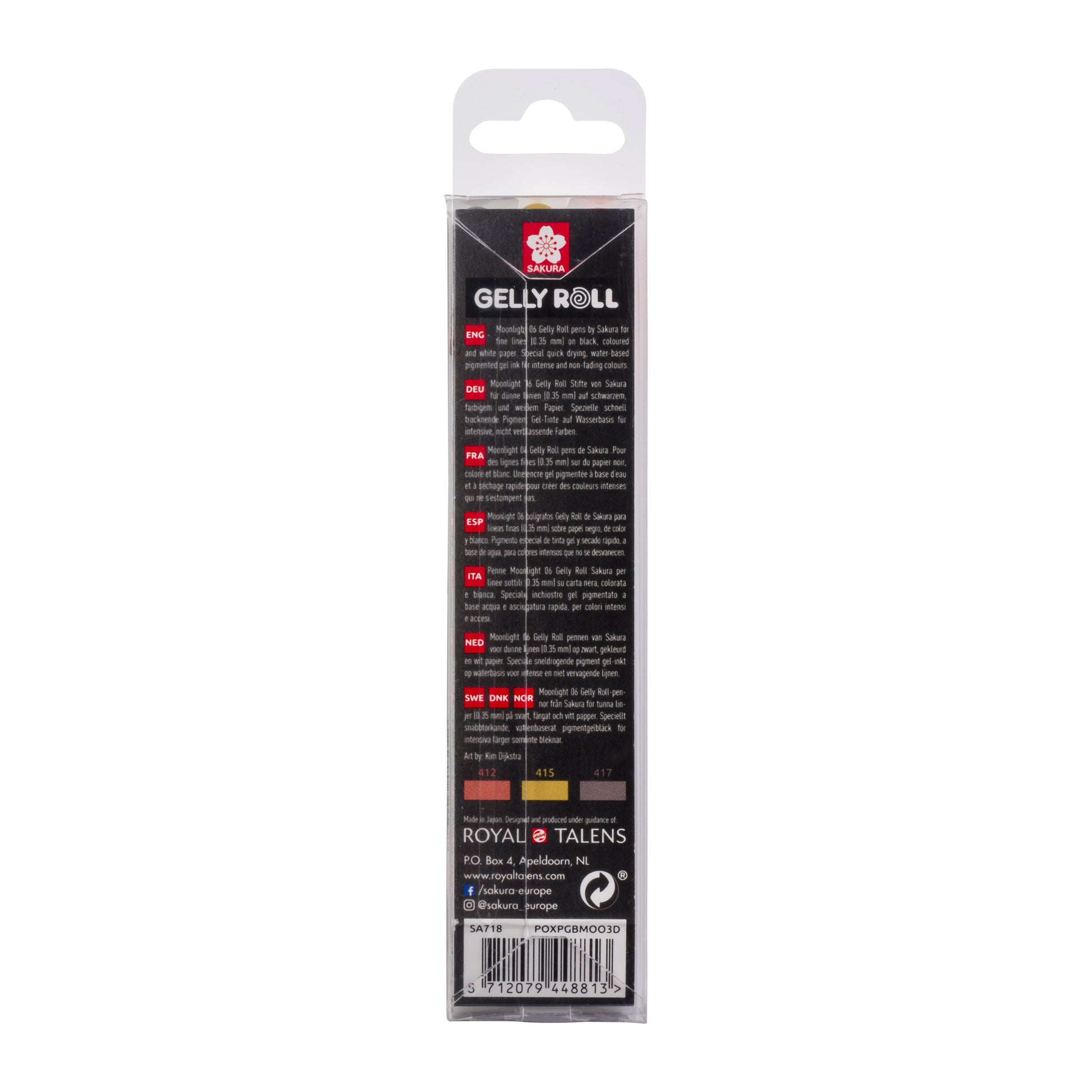Set van 3 fluoriserende Moonlight Gelly Roll gelpennen in natuurkleuren - 3