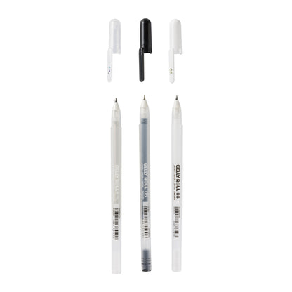 Gelschrijver Sakura Gelly Roll Basics Set, Zwart Wit en Stardust