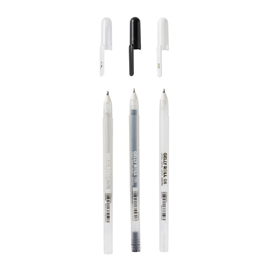 Gelschrijver Sakura Gelly Roll Basics Set, Zwart Wit en Stardust
