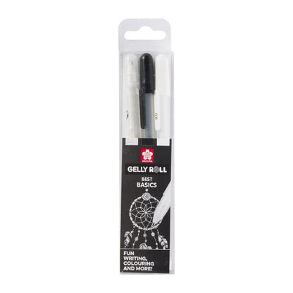 Gelschrijver Sakura Gelly Roll Basics Set, Zwart Wit en Stardust - 2