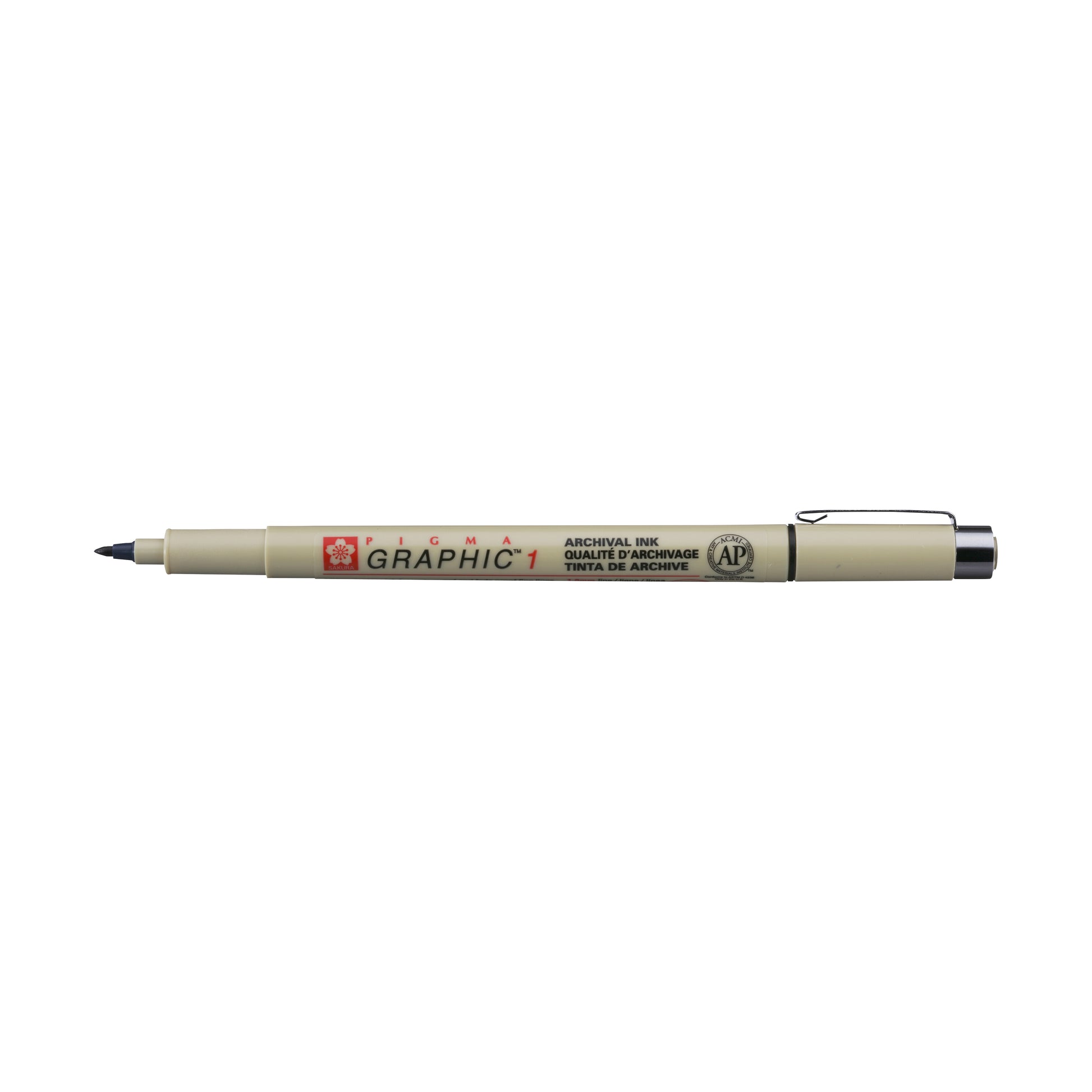 Artistieke fineliner Sakura Pigma Graphic 1 1.0mm zwart - 2