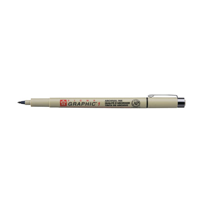 Artistieke fineliner Sakura Pigma Graphic 1 1.0mm zwart - 2