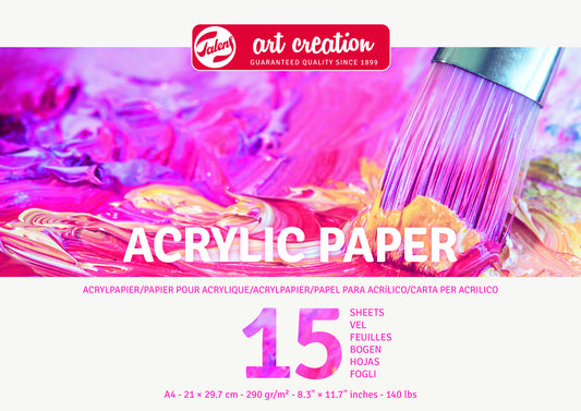 Acrylverfpapier Talens Art Creation A4, 15 Vel, 290 g/m²
