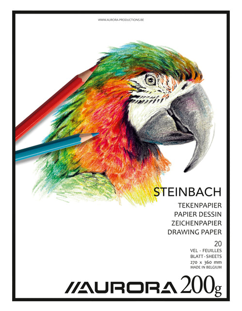 Tekenblok Aurora Steinbach 27x36cm 20 vel 200g