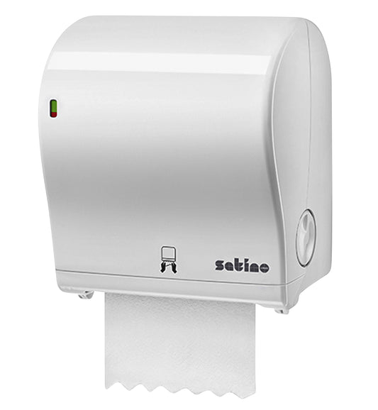 Handdoekroldispenser Satino AutoCut PT1 wit voor handdoekrollen