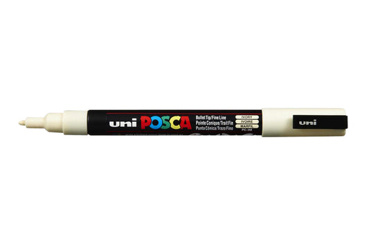 Posca PC3M F Verfstift ivoor, diverse puntdiktes