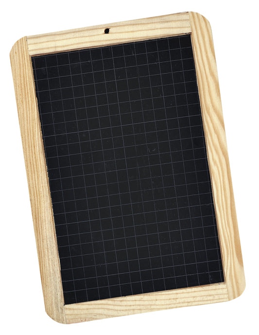 Krijtbord Giotto met Houten Frame 18x26cm, Geruite zijde