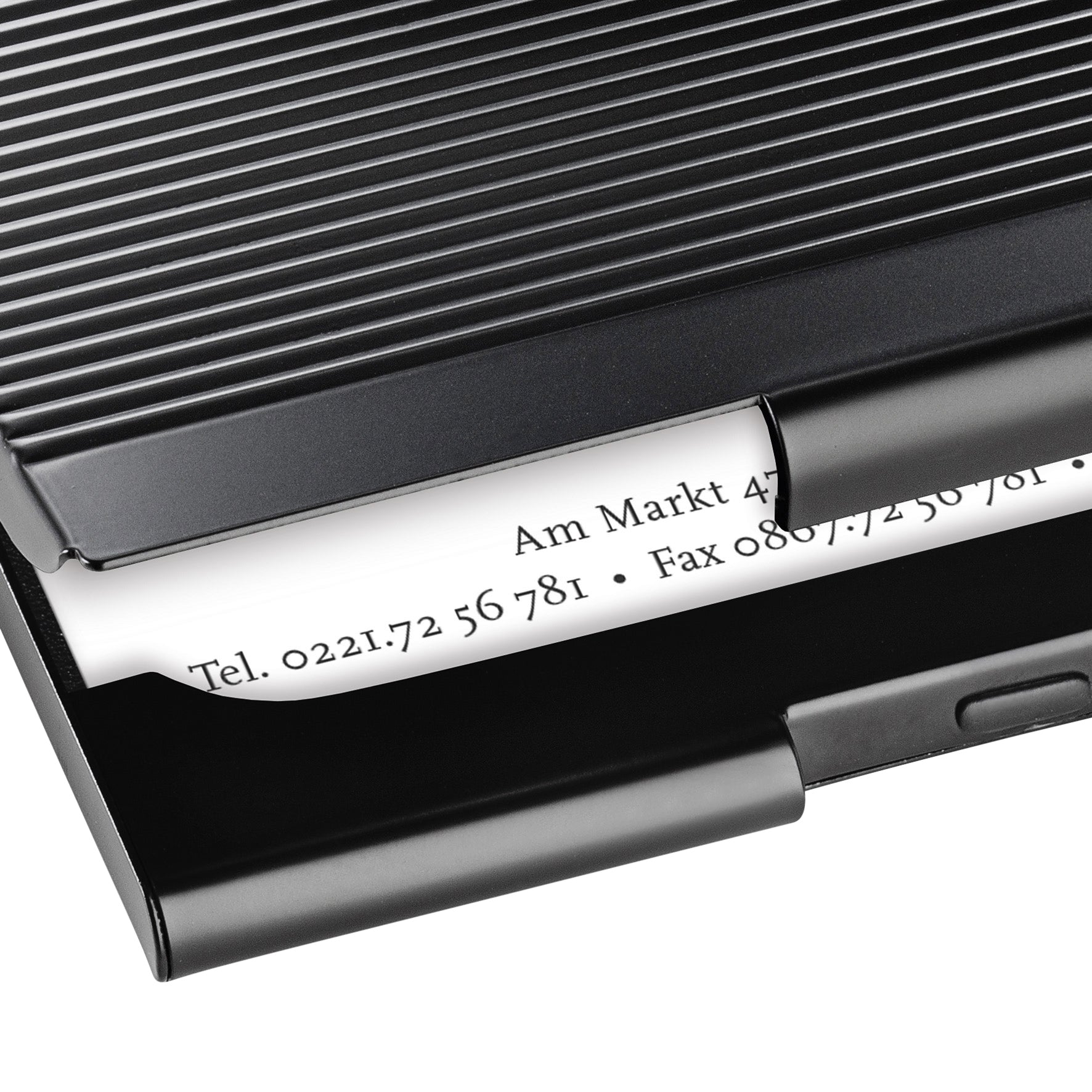 Sigel 20 Kaarten Etui 91x58 mm Mat Zwart Aluminium - 2