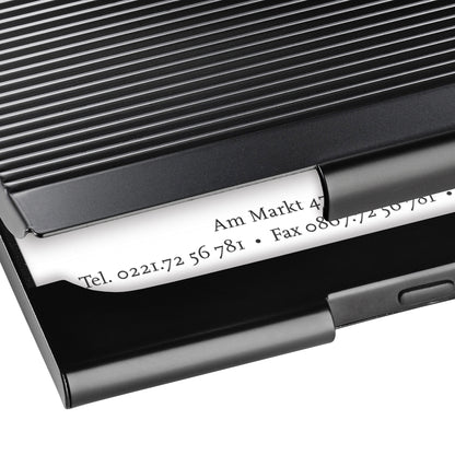 Sigel 20 Kaarten Etui 91x58 mm Mat Zwart Aluminium - 2