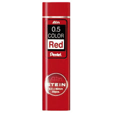 Pentel HB Potloodstift 0.5mm 20st, Rood, Gerecycled Materiaal