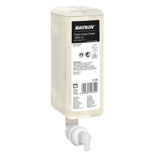 Katrin Foam Clean Handzeep 1000 ml, milieuvriendelijk