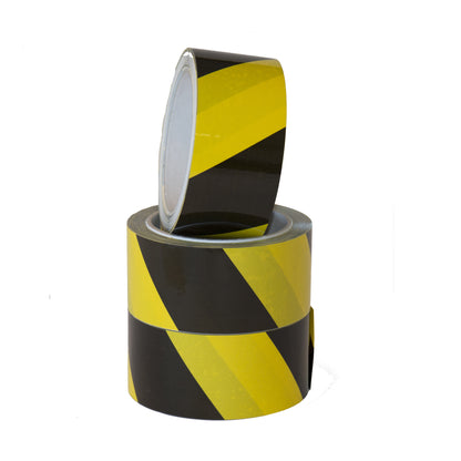 Vloermarkeringstape IEZZY 50mm x 33m zwart/geel, permanent hechtend