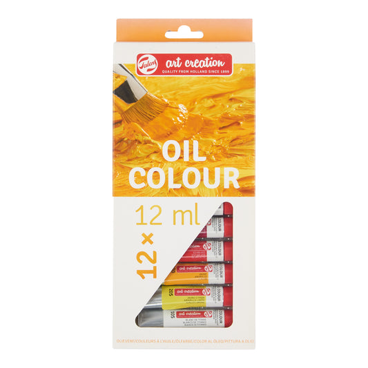Talens TAC Set 12x 12ml olieverf, veelzijdig en langdurig mooi
