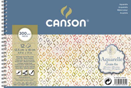 Canson Aquarelle Blok 125x180 cm 300 g/m², 12 vellen