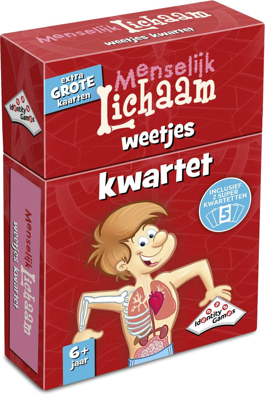 Menselijk Lichaam Kwartet Kaartspel met Weetjes