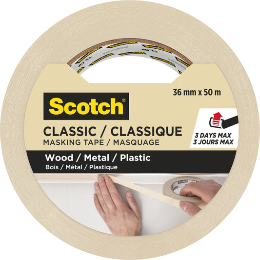 Scotch Classic Afplaktape 36mmx50m Beige