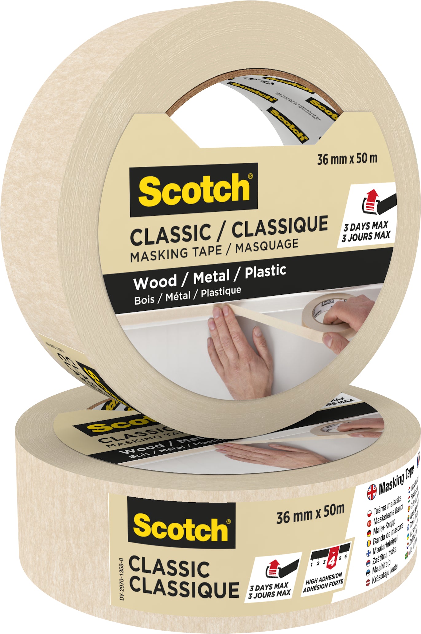 Scotch Classic Afplaktape 36mmx50m Beige - 4