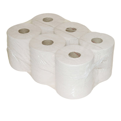 Poetspapier Euro Products M1-V1 2-laags wit 380 meter - 2