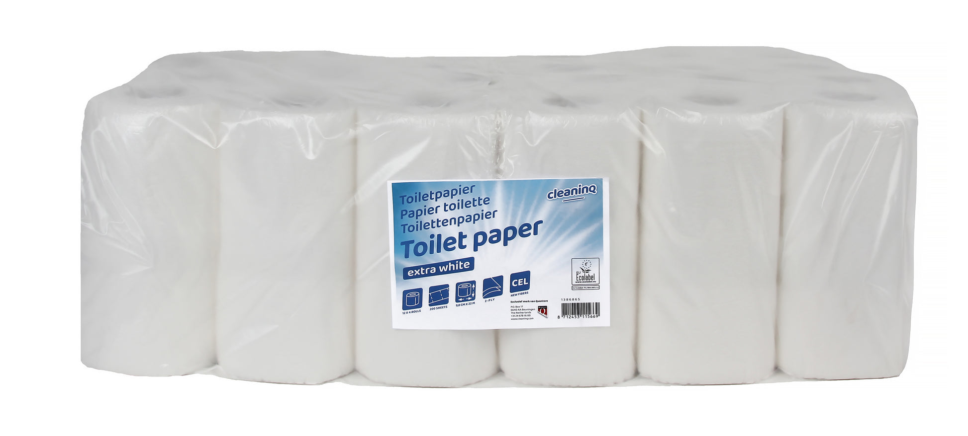 Toiletpapier Euro Products Q5 2-laags 200 vel wit