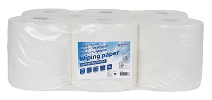 Poetspapier Euro Products Q16 midi 2-laags wit 160 meter