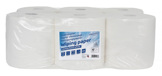 Poetspapier Euro Products Q16 midi 2-laags wit 160 meter
