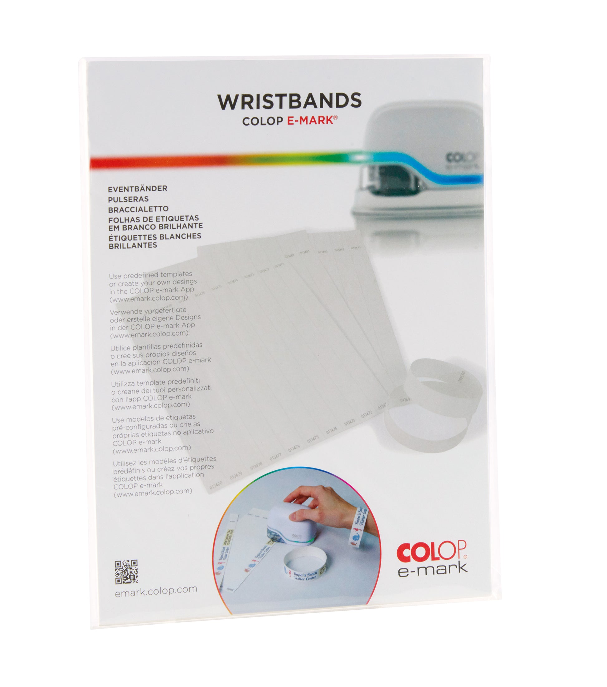 Colop e-Mark polsbandjes 19mm x 250mm, personaliseerbaar - 2