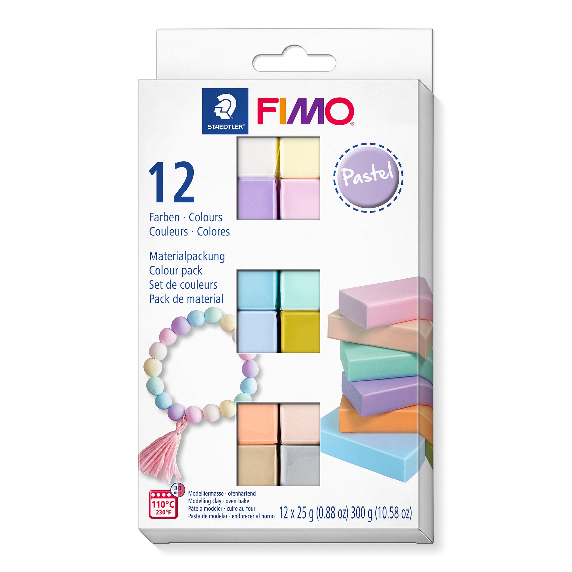 FIMO Soft Pastel Assorti 8023 C, 12 Stuks