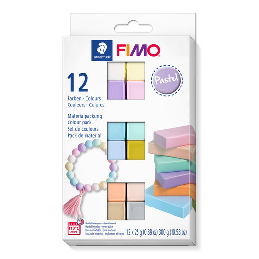 FIMO Soft Pastel Assorti 8023 C, 12 Stuks