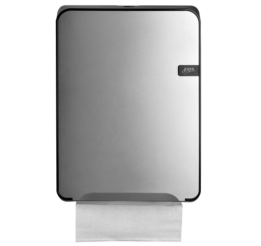 QuartzLine Q8 zilver vouwhanddoekdispenser, contactarm en compact