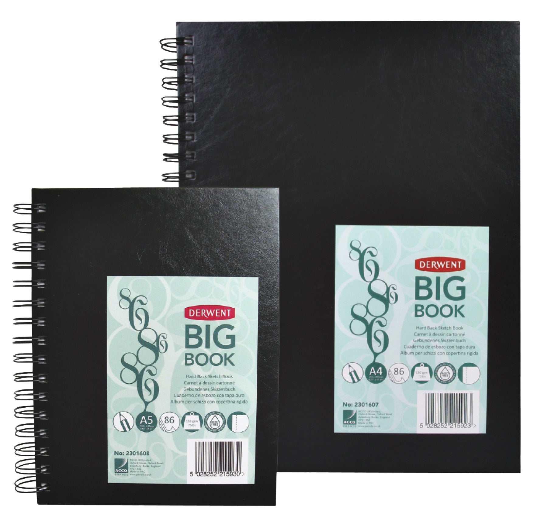 Schetsboek Derwent Big Book A4 met harde kaft