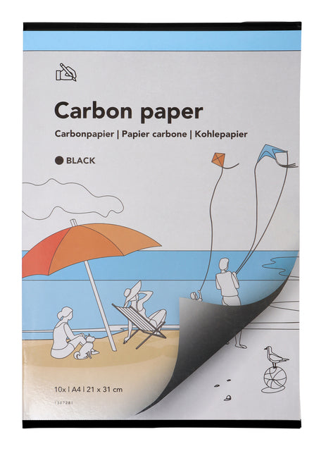 Carbonpapier Qbasic A4 21x29,7cm Zwart 10 Vel