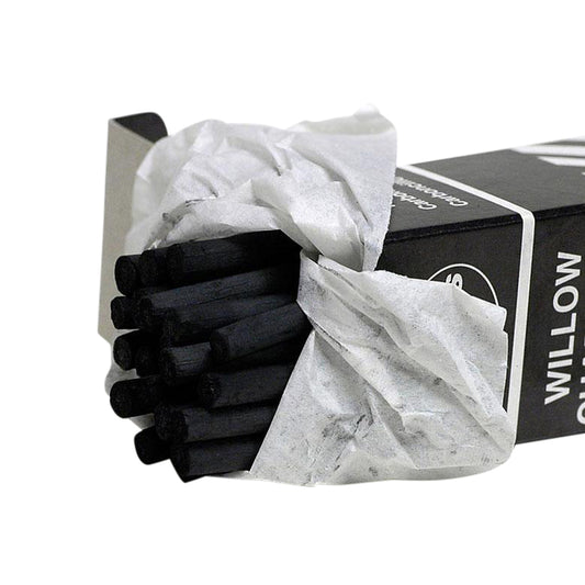 Coates Houtskool, 5-6mm, 25 Stuks, Van Echte Wilgenhout