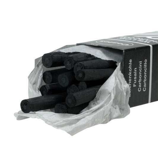 Coates Houtskool, 7-9mm, Dikke Staafjes, 12 Stuks
