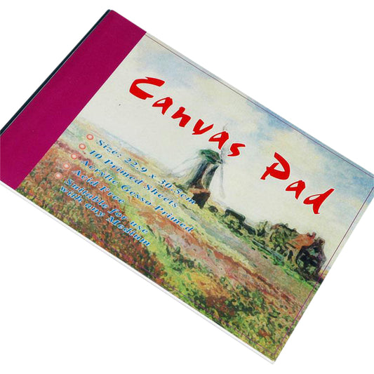Canvas Tekenblok 45x60 cm, 10 katoenen bladen met Gesso