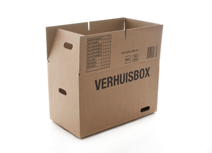 Verhuisdoos IEZZY 370x650x350mm, dubbelgolf bruin, 7mm dik